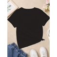 thumbnail image 2 of "Flying Into 2nd Grade" Letter & Graphic Print Creative T-Shirts, Soft & Elastic Comfy Crew Neck Short Sleeve Tee, Girls' Summer Tops, 2 of 6