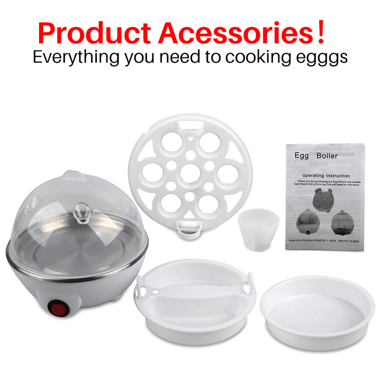 iMountek Electric Egg Cooker 7-Capacity BPA-Free Hard-Boiled Egg Maker With  Auto-Off Measuring Cup for Hard Boiled Steamed Vegetables Seafood Dumplings  