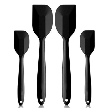 

Premium Silicone Spatula Set 2 Small 2 Large High Heat Resistant to 600°F Hygienic One Piece Design Non Stick Rubber Cooking Utensil Set