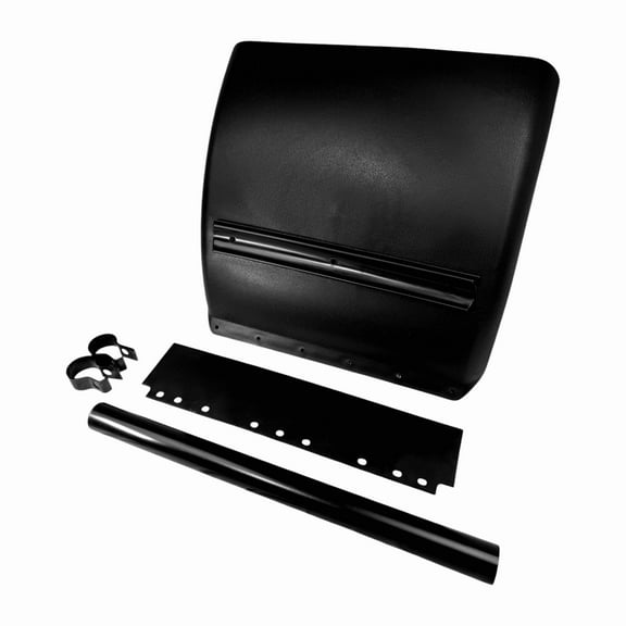 Black Quarter Fenders for Semi Truck, 24" x 24" Stainless Steel, Tube Bracket and Mounting Hardware Included, Right Left, Stainless Steel Quarter Fender Kit