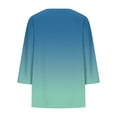thumbnail image 4 of Women's 3/4 Sleeve Tunics V Neck T Shirts for Women Graphic Women Tops Casual Womens T Shirts Sales, 4 of 4
