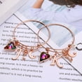 thumbnail image 2 of TINGN Charm Bracelets for Women Girls Rose Gold Initial Charm Bracelets for Kids Jewelry, 2 of 5