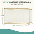 thumbnail image 4 of Aoodor Universal 12 x 14 ft. Gazebo Replacement Mosquito Netting Screen 4-Panel Sidewalls with Double Zipper for Patio Backyard Deck and Lawns (Only Netting), 4 of 9