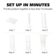 thumbnail image 5 of Huisuilinss Acrylic Podium Stand,43"  Tall Portable Pulpits for Churches Clear Podium Lectern Shtender Hostess Stand Presentation Events Teacher Podium for Classroom Church Pulpit, 5 of 5