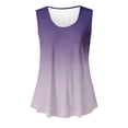thumbnail image 4 of Goodeals Tank Top Women Summer Loose Flowy Tunic Tops Color Block Shirts Gradient Blouses Basic Sleeveless Shirts Fashion Crewneck Clothes(Purple,M), 4 of 6