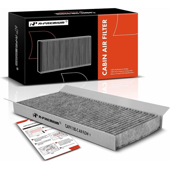 A-Premium Cabin Air Filter with Activated Carbon Compatible with Ford Focus 2000-2007, Escort 2000-2003, Transit Connect 2010-2013