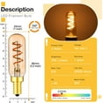 thumbnail image 3 of THTGDW-Dimmable E12 Amber Light Bulbs 25Watt, 3W Edison Antique Filament Spiral LED Bulbs 2200K Warm White,Low Wattage Filament Candelabra Decorative Light Bulb,CRI 90+,110-130V, 6Pack, 3 of 4