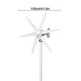 thumbnail image 6 of 800W 12V/24V Wind Turbines Generator, 6-Blade Fan Wind Turbines Generator Kit, Electromagnetic Electricity Producer Equipment-White, 6 of 8