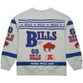 thumbnail image 3 of Men's Mitchell & Ness  Heather Gray Buffalo Bills All Over Print Vintage Fleece Crewneck Sweatshirt, 3 of 7