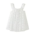 thumbnail image 4 of Bmisegm Kids Dress Holiday Spaghetti Strap Dress 3D Butterfly Applique Flowy A Line Skirt Casual Toddler Dress 18-24 Months, 4 of 5