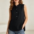 thumbnail image 7 of BUIGTTKLOP Womens Cotton Linen Tank Tops Basic Solid Business Casual Summer Sleeveles Shirts Loose Work Office Blouses, 7 of 7