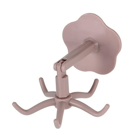 

HOFY 2022 New 1Pc Kitchen Hook Non-slip 360 Degrees Rotating ABS No Drilling Utensil Folding Hook for Home
