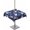 Blue White, variant on Boanket Outdoor Tablecloth with Umbrella Hole for Patio/Picnic/Party/Camping, Pink Christmas Waterproof Table Cloth Round Cover Washable, Snowman Snowflake Winter (Dia 60")
