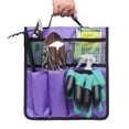 thumbnail image 7 of LNKOO Garden Kneeler Tool Bag Stool Pouch Seat Storage Tote Hanging Organizer, 600D Waterproof Portable for Outdoor Gardening, 12” x 13“Cart Storage Pouch Toolkit (Purple, NOT Include Kneeler), 7 of 7