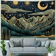 thumbnail image 4 of Shiartex  Mountain Forest Tapestry Boho Landscape Moon Stars Tapestry for Bedroom Aesthetic Nature Tapestry Wall Hanging Trees Wall Tapestry for Bedroom Living Room Classroom Dorm  Painting, 4 of 6