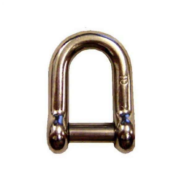 3/8" Screw Pin D Shackle w/ Hex Sink Pin Stainless Steel - Import