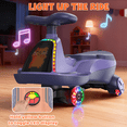 thumbnail image 2 of East doll 12V Ride on Toys with LED Screen, Electric Wiggle Car for 3-12, 2 Seater Car for Kids, Electric Car, Toddler Car, 2 Speed, Flashing Wheels, Bluetooth, Kid Ride on Car, 2.8-4.1 Mph, Purple, 2 of 9