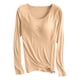 thumbnail image 1 of Camiseta interior térmica de manga larga para mujer: terciopelo grueso, moldeadora, con copa de sujetador, pijama de otoño/invierno, tallas S-XXXXL, 1 of 5