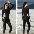 thumbnail image 2 of Nookwell Wetsuit for Womens in Cold Water, Front Zip Long Sleeve Wetsuit Skin Protection Diving Suit for Aerobics Diving Surfing Swimming, 2 of 11
