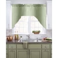thumbnail image 2 of Sage Green Ombre Kitchen Swag Valances for Windows, Modern Abstract Art Swag Valances Curtains for Living Room, Rod Pocket Window Treatments for Bathroom, Bedroom, Cafe, 56"x36", 2 of 6