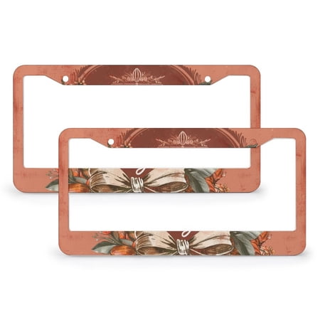 License Plate Frames Happy Mothers Day With Love And Flowers Spring Auto Car Accessories Tag 2 Pack Mother’s Day Mom Birthday Gift Metal License Plate Cover Gift for Dad