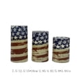 thumbnail image 3 of HCBY Independence Day LED Candles, American Flag Flameless Candle Set, Remote Control Timer Lights, 3 Pack Patriotic Holiday Decor, 3 of 7