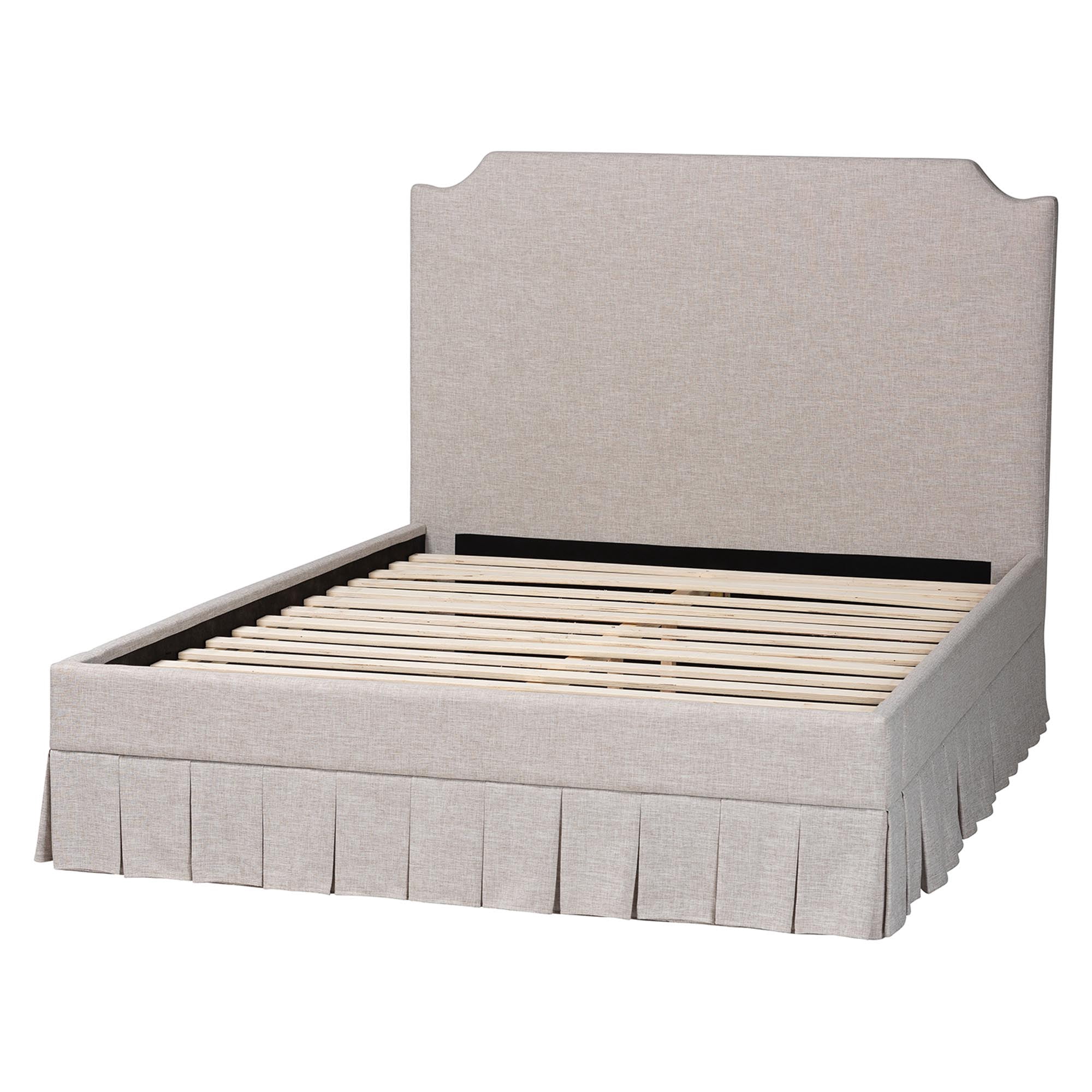 Baxton Studio Ronelyn Modern Platform Bed, Queen, Beige