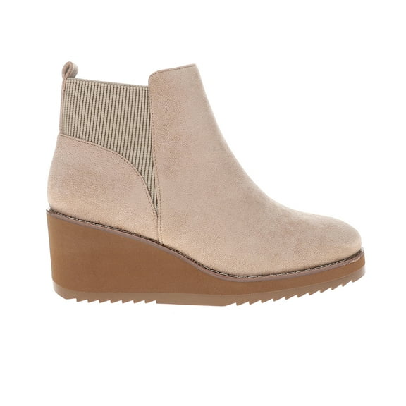 Corkys Womens Apple Sauced Round Toe Side Zip Wedge  Boots Shoes