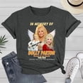 thumbnail image 2 of VNKIDY Womens Dolly Shirt Short Sleeve Crew Neck Parton Memorial T Shirts Stylish Country Music Legend Graphic Tees Country Concert Breathable Womens Fall Tops,Size XXL, 2 of 5