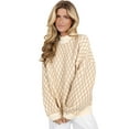 thumbnail image 7 of Ushdele Cozy Oatmeal Knit Sweater - Drop Shoulder, Charm Print, 7 of 7
