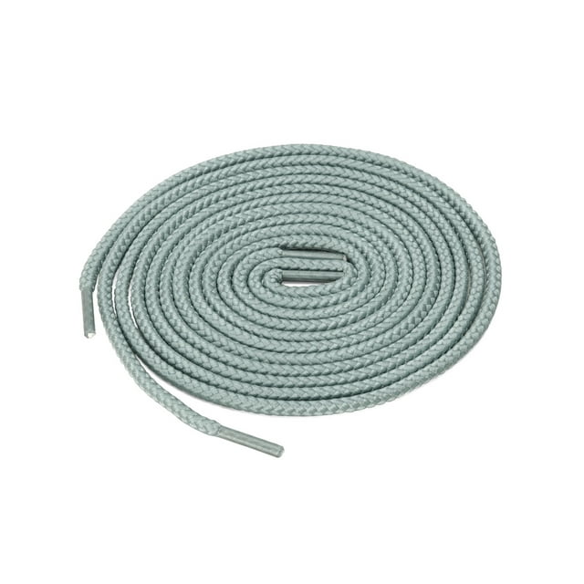 INSPIRE CHIC Unisex Thick Solid Color Round Shoelaces for Leather Boots Light Gray 140 cm/55"