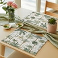 thumbnail image 6 of Tropical Green Palm Tree Placemats for Dinning Table Set of 4, Summer Beach Botanical Burlap Kitchen Place Mats Waterproof Cloth Table Mats, Indoor Outdoor Placemats Easy Clean Dinner Decor, 6 of 8