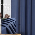 thumbnail image 2 of SIABC-Bob Blue Curtains 63 Inch Length 2 Panels Set for Living Room Bedroom, Light Filtering Faux Linen Textured Soft Window Curtain, Airy Soft Rod Pocket cortinas para cuarto, 40Wx63L Inches, 2 Pcs, 2 of 4