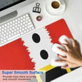 thumbnail image 4 of Long Mouse Pads for Desk,Red Christmas Santa Costume Pattern Desk Mats on Top Of Desks, Desk Mouse Pad Extra Large with 3mm Non-Slip Base and Stitched Edge for Gaming,Office,Work,Home 31.5x11.8in, 4 of 5