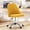 Yellow, variant on Atilioo Office Vanity Chair, Armless Computer Desk Chair, 360° Rolling Swivel Adjustable Seat Height, Comfy Fabric Upholstered, Easy to Assemble, Ideal for Bedroom Study Makeup Room, Gray