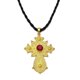 thumbnail image 2 of 7cm Ethnic Ethiopian Cross Pendant Necklaces With Black Rope Women Girls Charms Ethnic African Ethnic Jewelry 157916--Blue Stone-Product code 47607 Blue Stone, 2 of 4
