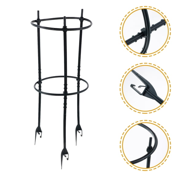 COMPUKAS Vertical Plant Stand Black - Support Rack for Indoor and Outdoor Use, 1 Set