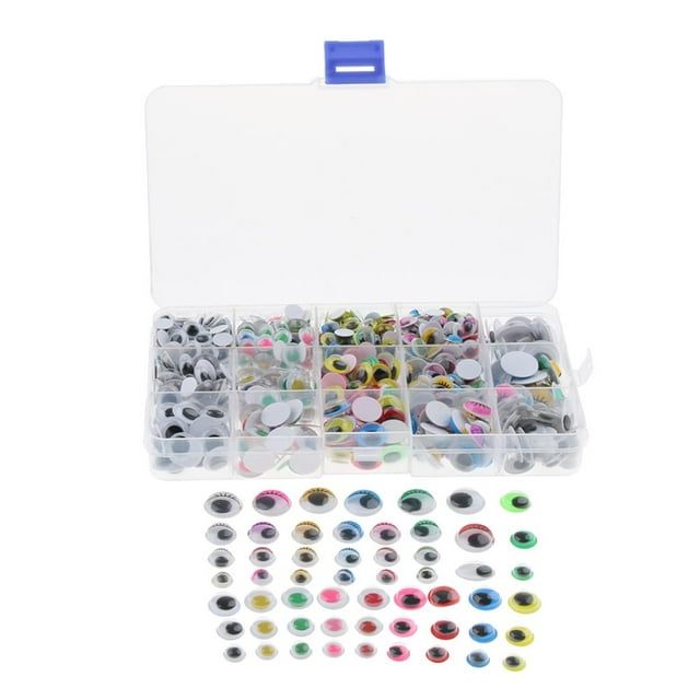 600 piezas de ojos saltones de plástico para la creación de muñecos y títeres de peluche (hazlo tú mismo)