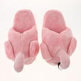 thumbnail image 5 of Women Teens Flamingo Soft Indoor Winter Slippers Gift - Pink, Half Slippers, 5 of 6
