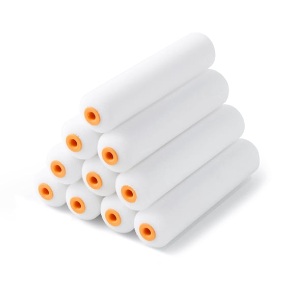 VOOMEY High Density Foam Paint Roller,Paint Roller Covers 6 inch,Small Paint Roller, Sponge Rollers for Painting House,Walls,Ceilings, Doors,Furniture(10 pack)