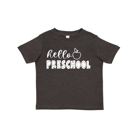 

Inktastic Hello Preschool Back to School Cute Apple Design Gift Toddler Boy or Toddler Girl T-Shirt