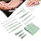 thumbnail image 1 of Juego De Cortaúñas, Tijeras Para Cejas, Juego De Manicura Con Aguja Para El Hogar Para Salón De Belleza, 1 of 8