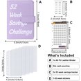 TRAHOO52 Week Money Saving Challenge Binder with Envelopes,Storage