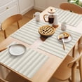 thumbnail image 5 of Sage Green Striped Placemats Set of 12 Modern Farmhouse Green Stripes Place Mats Indoor Wipeable Table Mats Washable Cloth Dining Table Placemats for Kitchen Holiday Party Home Decor 13x19 Inch, 5 of 9