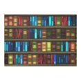 thumbnail image 2 of BSDHOME Fully Stocked Bookshelves Cotton Linen Tablecloth 60x84 Inches, Multicolored Books Desk Table Cloth Cover for Wedding Holiday Party Decoration, 2 of 5