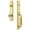 Lifetime Brass, variant on Grandeur 848931 Carre Solid Brass Rose Dummy Full Plate "F" Grip Handleset - Nickel