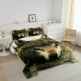thumbnail image 3 of Erosebridal Afro Safari Wolf Bedding Sets Twin with Comforter, Wild Animal Duvet Insert, Reversible 2pcs, 3 of 7