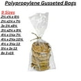thumbnail image 3 of Gusseted Polypropylene Bags - 5¼ x 3 x 13 & (100 Bags) 1.5 Mil Clear Gift Bags for Favors, 3 of 5