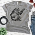 thumbnail image 2 of Frog Playing Banjo T-shirt, Unisex Women's Men's Shirt, Country Frog Banjo Guitar Music Bluegrass, Dark Heather Gray, 4X-Large, 2 of 6