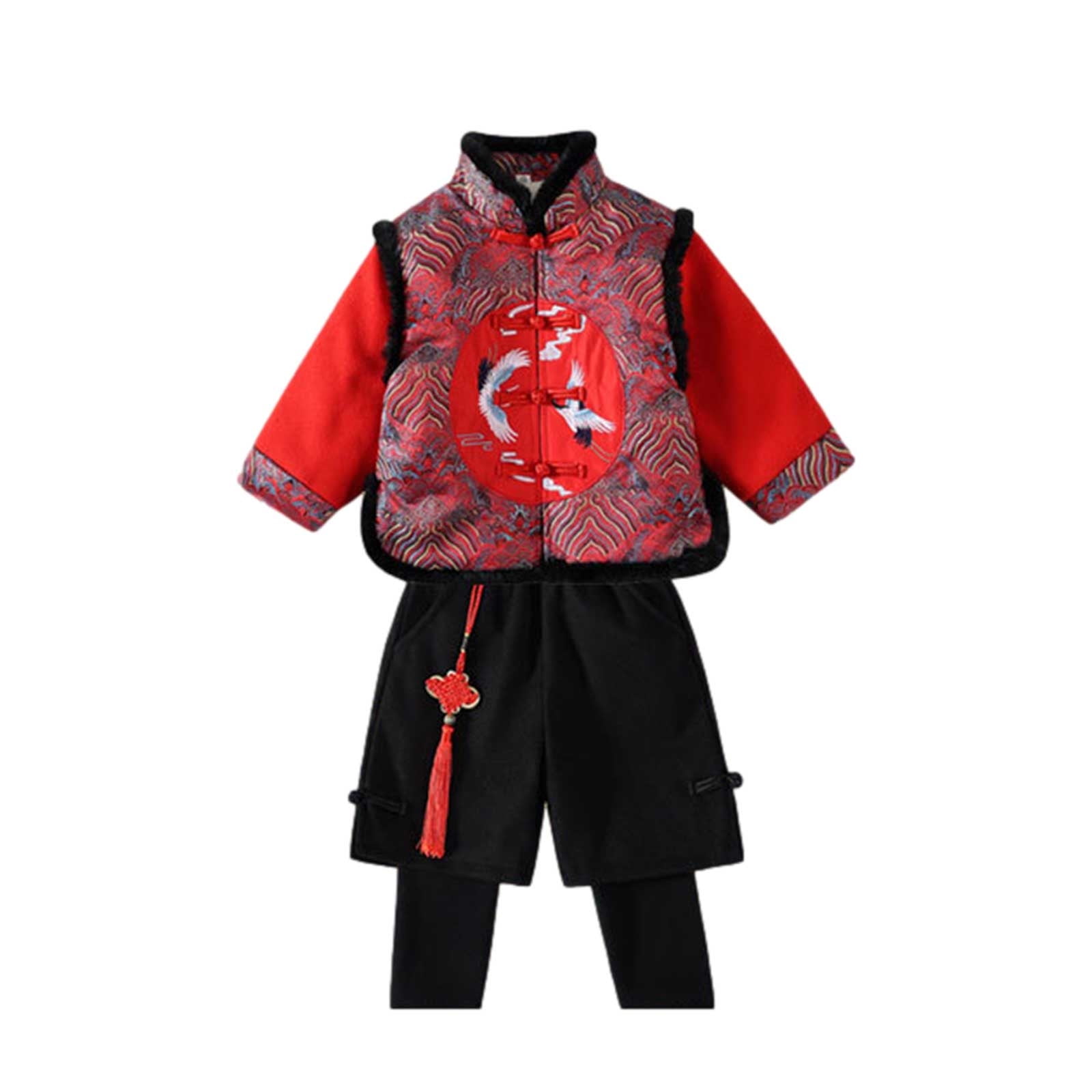 FAMTKT Toddler Baby Kid Boys Lunar Chinese New Year Tang Suit Clothes Warm Coat Gentleman Suit, Baby Girls' Skirt Sets